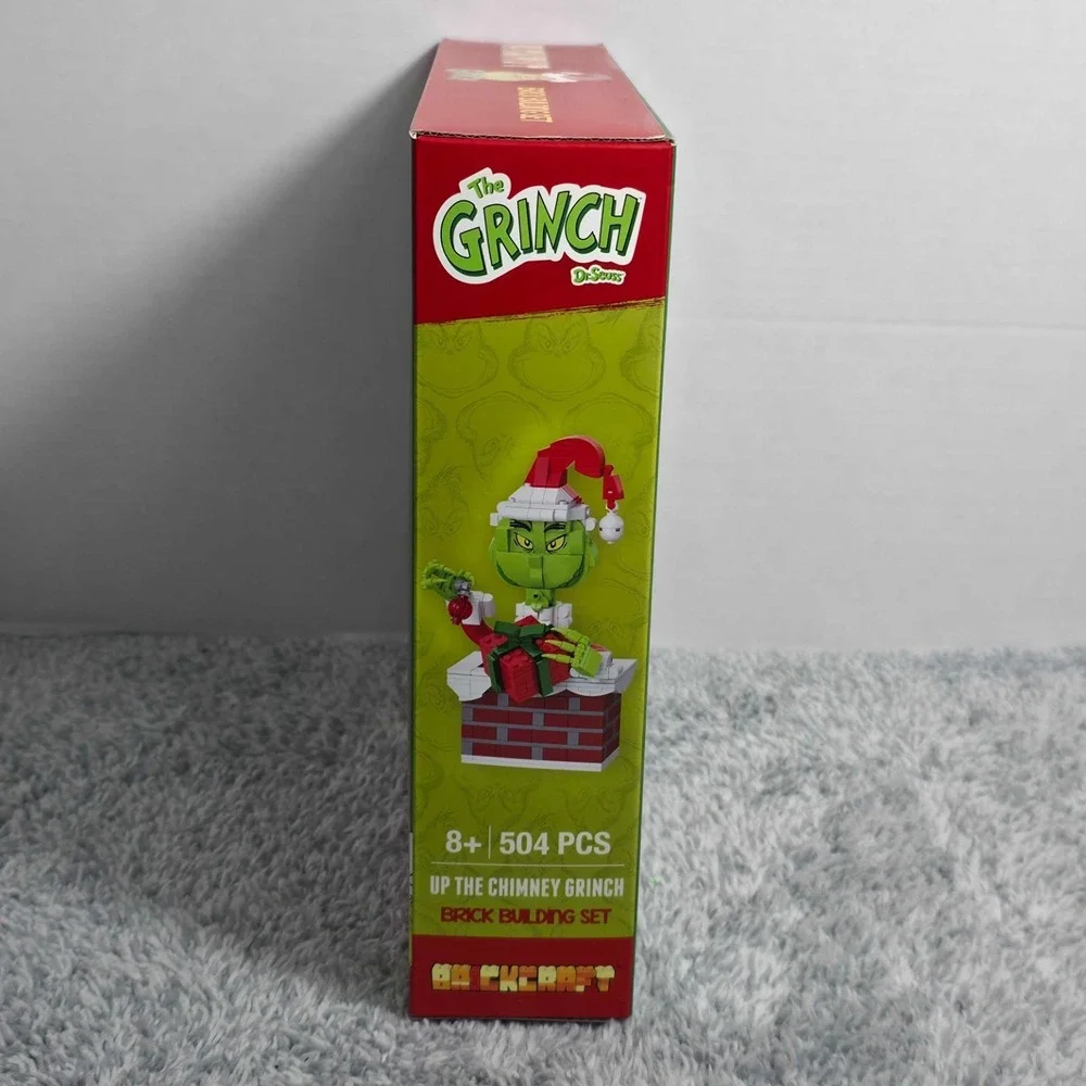 Dr Seuss The Grinch Up The Chimney 504 pc Brick Building Toy Set Brickcraft XMAS